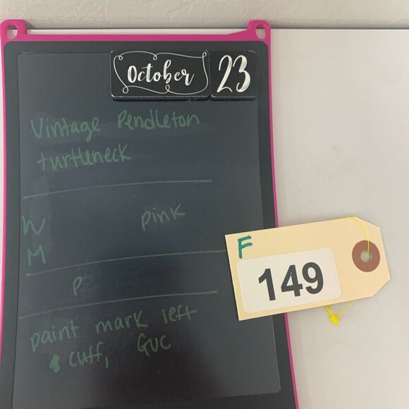 Vintage Pendleton Sweater Womens M Medium Pink Heather Soft Turtleneck Long Neck - Picture 11 of 12